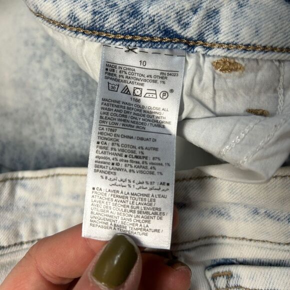 OLD NAVY | Rockstar Super Skinny Raw Hem Stone Washed Jeans Size 10 - Picture 4 of 8